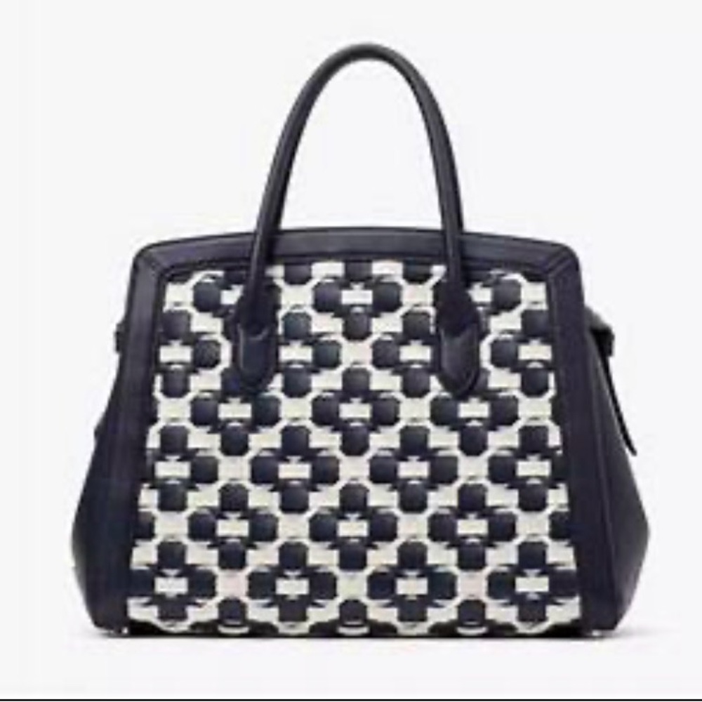 Elegant Navy and White Handbag